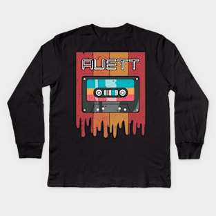 Classic Personalized Avett Proud Name Cassette Kids Long Sleeve T-Shirt